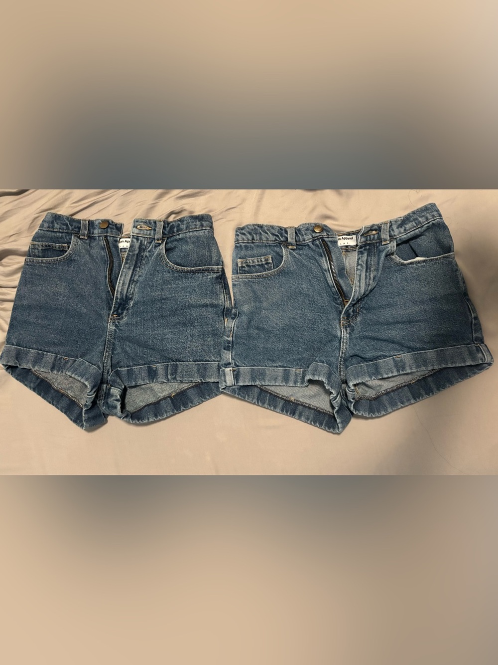 American Apparel denim shorts - 2 pairs